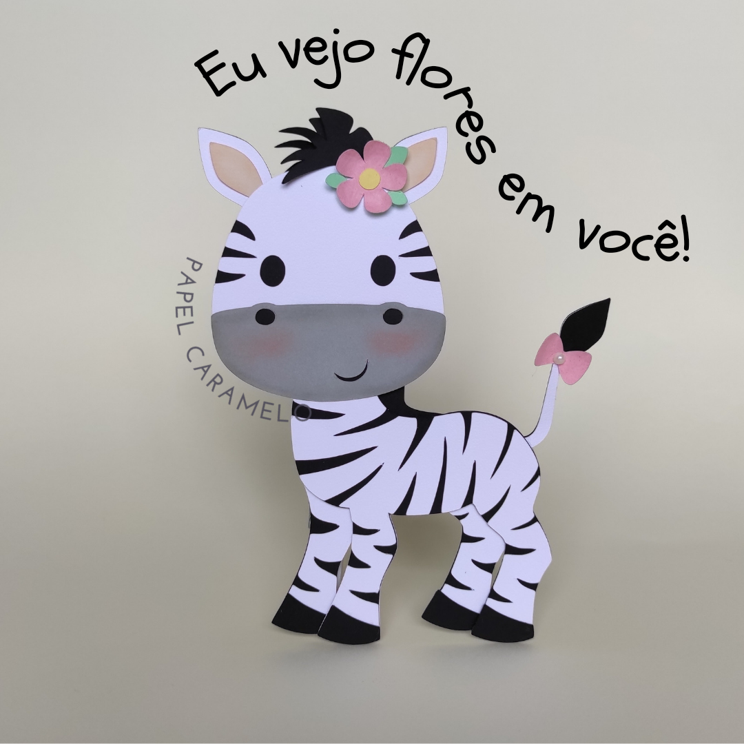 Zebra Pandora Papel Caramelo Papelaria Criativa